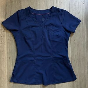 Navy blue scrub top